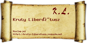 Kruty Liberátusz névjegykártya